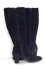 Progetto - prachtige donkerblauwe suede laarzen - 39, Kleding | Dames, Schoenen, Hoge laarzen, Zo goed als nieuw, Progetto, Verzenden