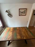 Eettafel boothout, Huis en Inrichting, Tafels | Eettafels, Ophalen, Gebruikt, 50 tot 100 cm, Vijf personen of meer