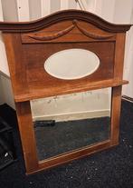 grote Halspiegel  zwaar  hout Frame  antieke spiegel, Huis en Inrichting, Woonaccessoires | Spiegels, Ophalen, Gebruikt, 75 tot 100 cm