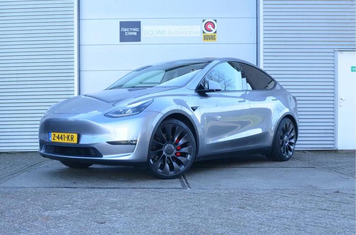 Tesla Model Y Performance AWD 75 kWh Trekhaak (1.600kg) Auto, Auto's, Tesla, Bedrijf, Te koop, Model Y, 4x4, ABS, Achteruitrijcamera