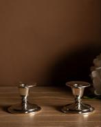Vintage Verzilverde Kandelaars - Set van 2, Ophalen of Verzenden, Zilver