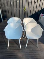 Zes (6) witte kuipstoelen (op de foto 4 te zien), Ophalen, Zo goed als nieuw, Kunststof