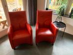 Rode Leolux Relaxfauteuils (leder), Huis en Inrichting, Ophalen of Verzenden, Zo goed als nieuw, 50 tot 75 cm, Leer