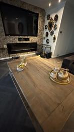 Warm eiken salontafel 180/120, Huis en Inrichting, Ophalen, 100 tot 150 cm, Eikenhout, Zo goed als nieuw