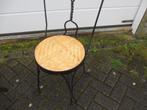 Vintage "ice cream parlor chair" / metalen stoel jaren 20, Huis en Inrichting, Stoelen, Gebruikt, Eén, Zwart, Riet of Rotan