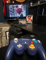 Nintendo Gamecube -  controller  - voeding en videokab, ., Paars, Ophalen of Verzenden, Zo goed als nieuw