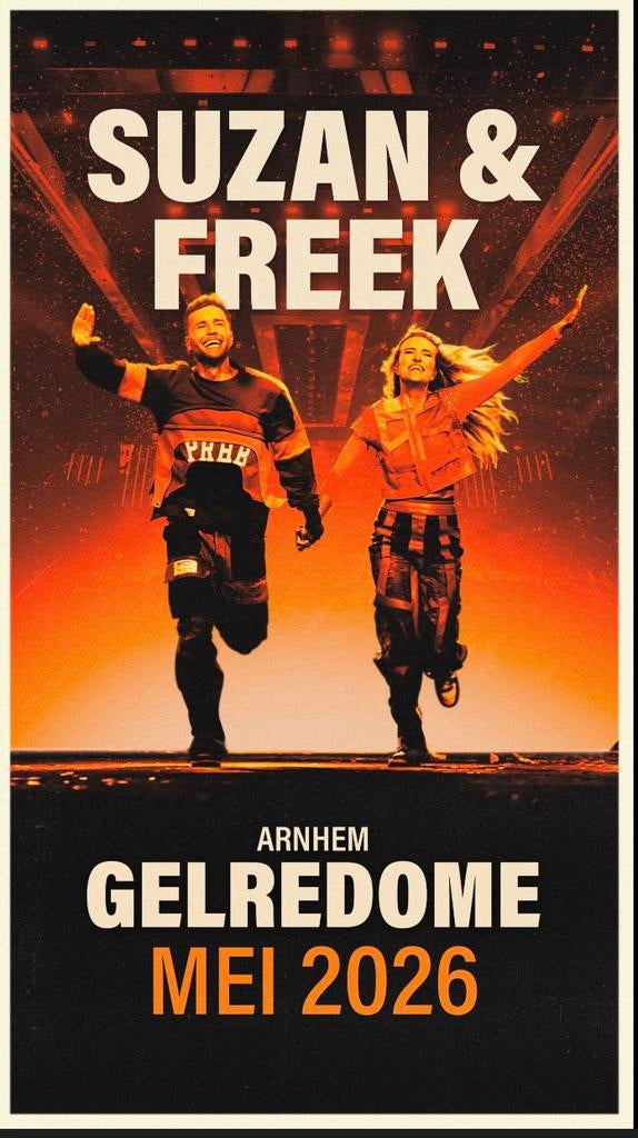 Suzan & Freek ticket – Zitplaats Goud GelreDome, 24 mei 2026, Drie personen of meer, Maart