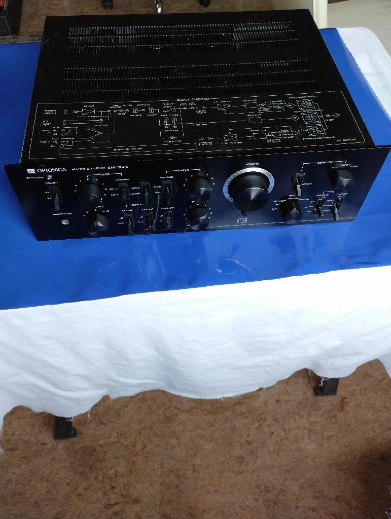 Optonica versterker SM - 3636 met 6 maanden garantie, Ophalen of Verzenden, Gebruikt, 120 watt of meer, Overige merken