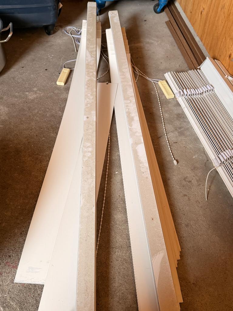 Verticale lamellen / raamdecoratie met rails, Ophalen, Gebruikt, 50 tot 100 cm, Wit