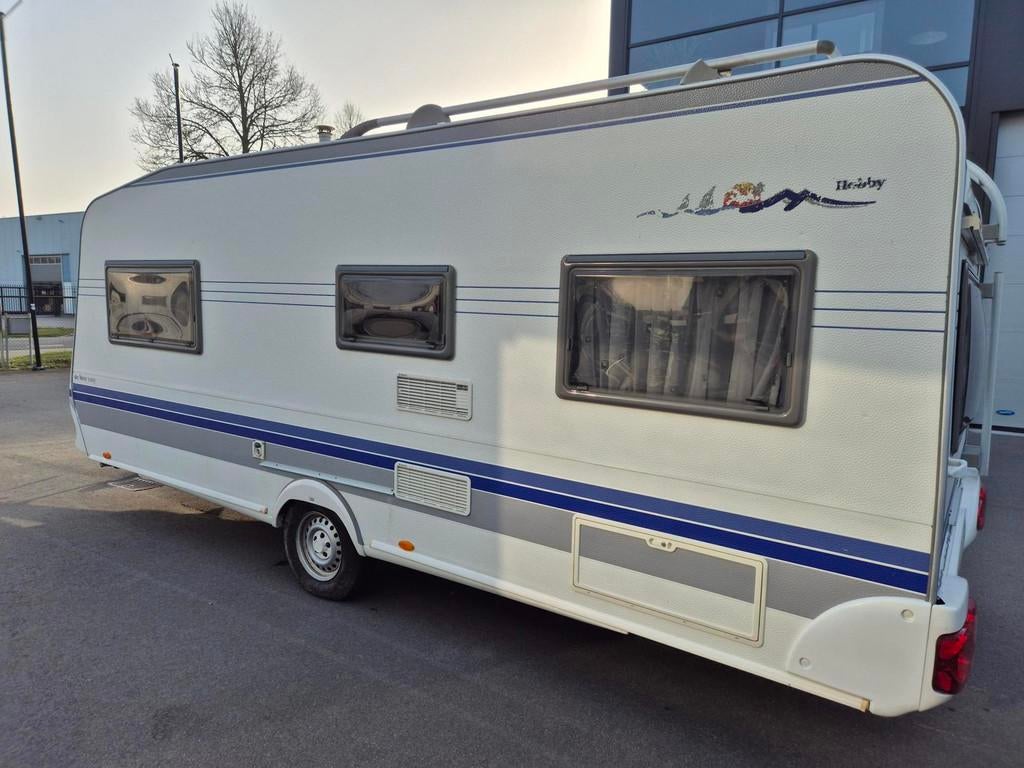 HOBBY 540 TK-ULA Stapelbed met kinderkamer, Airco+DWT luifel, Caravans en Kamperen, Caravans, Overige typen, Rondzit, Hobby, Hobby