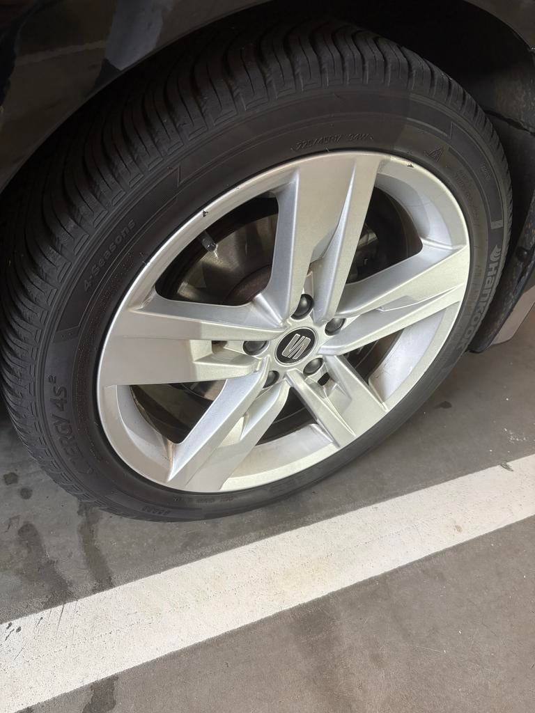 Set van 4 Hankook winter banden met velgen, Gebruikt, Banden en Velgen, 17 inch, Ophalen of Verzenden