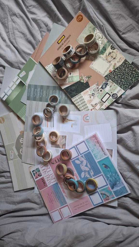 Scrapbook Materialen Set - Papier, Stickers & Washi Tape, Hobby en Vrije tijd, Scrapbooking, Ophalen of Verzenden, Nieuw, Papier of Karton