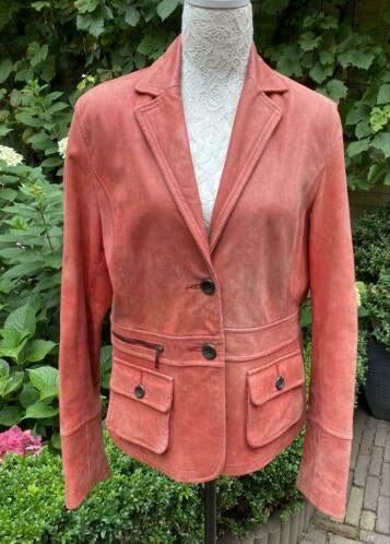 Arma leren jas maat 44 [DM], Kleding | Dames, Jasjes, Kostuums en Pakken, Zo goed als nieuw, Jasje, Maat 42/44 (L), Rood, Ophalen of Verzenden