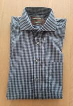 Stijlvol Blauw Geruit Overhemd Merk Angelo Litrico S 37 - 38, Ophalen, Blauw, Halswijdte 38 (S) of kleiner, Zo goed als nieuw