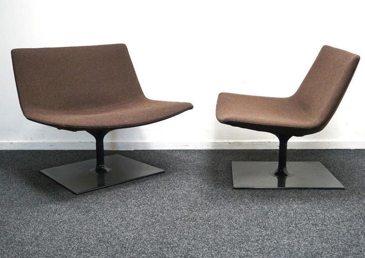 Arper Catifa 80 Design Fauteuils | Bruin | Design Stoelen, Huis en Inrichting, Fauteuils, Gebruikt, Metaal, Stof, 75 tot 100 cm