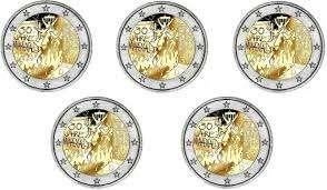5x 2 euro Duitsland 2019 ADFGJ - Val Berlijnse Muur - UNC, Postzegels en Munten, Verzenden, Duitsland, 2 euro, Setje