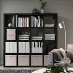 Ikea Kallax Kast - Zwartbruin, Met plank(en), Gebruikt, 100 tot 150 cm, 100 tot 150 cm