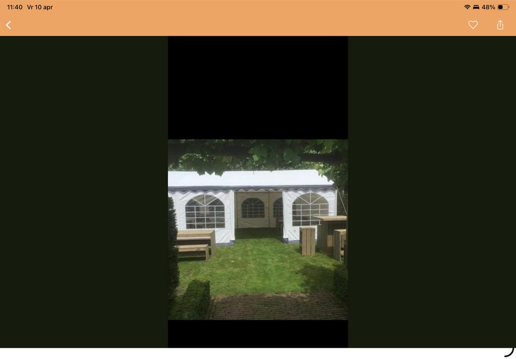 Partytent staanders en zeilen - complete partij, Ophalen, Gebruikt, Partytent, 2 meter of meer