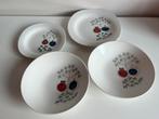 Set 4 Vintage Rörstrand Pomona Borden M. Westman 50’s Gaaf, Ophalen of Verzenden