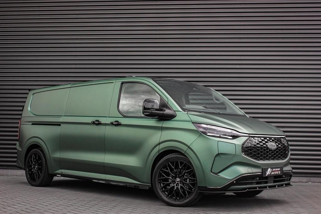 Ford E-Transit Cust. 340 L2H1 Limited 71 kWh 218PK / JB- EDI, Auto's, Bestelauto's, Automaat, Achterwielaandrijving, Zwart, 2192 kg