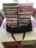 tas met ongeveer 90 originele dvd’s en een paar cd’s, Alle leeftijden, Ophalen, Zo goed als nieuw