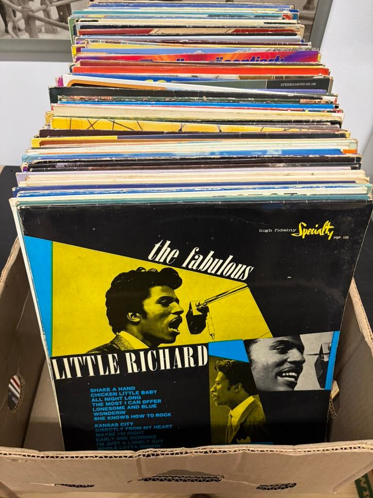 Partij: 165 lp hoezen (voor decoratie), Cd's en Dvd's, Vinyl | Overige Vinyl, Ophalen of Verzenden, Gebruikt, 12 inch