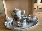 Brocante Theeservies met Bloemenmotief, Ophalen of Verzenden
