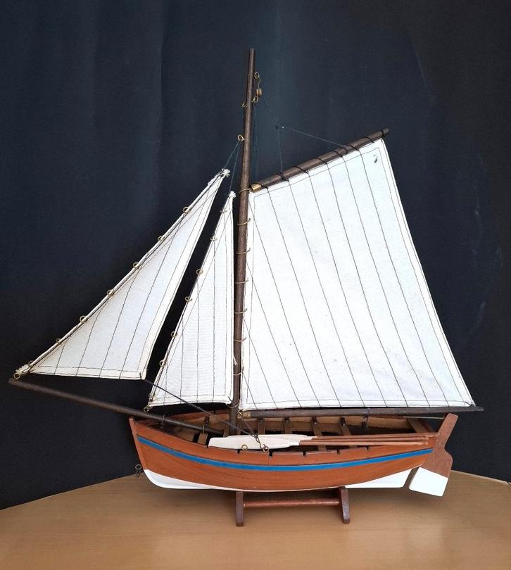 mooi uniek model van houten zeilschip, Hobby en Vrije tijd, Modelbouw | Boten en Schepen, Zo goed als nieuw, Ophalen of Verzenden