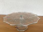 Vintage glazen taartplateau met druivenmotief, Antiek en Kunst, Ophalen of Verzenden