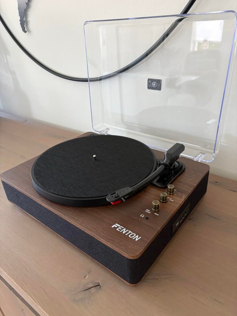 Fenton RP162 Platenspeler met Ingebouwde Speakers - Hout, Ophalen of Verzenden, Zo goed als nieuw, Platenspeler, Overige merken
