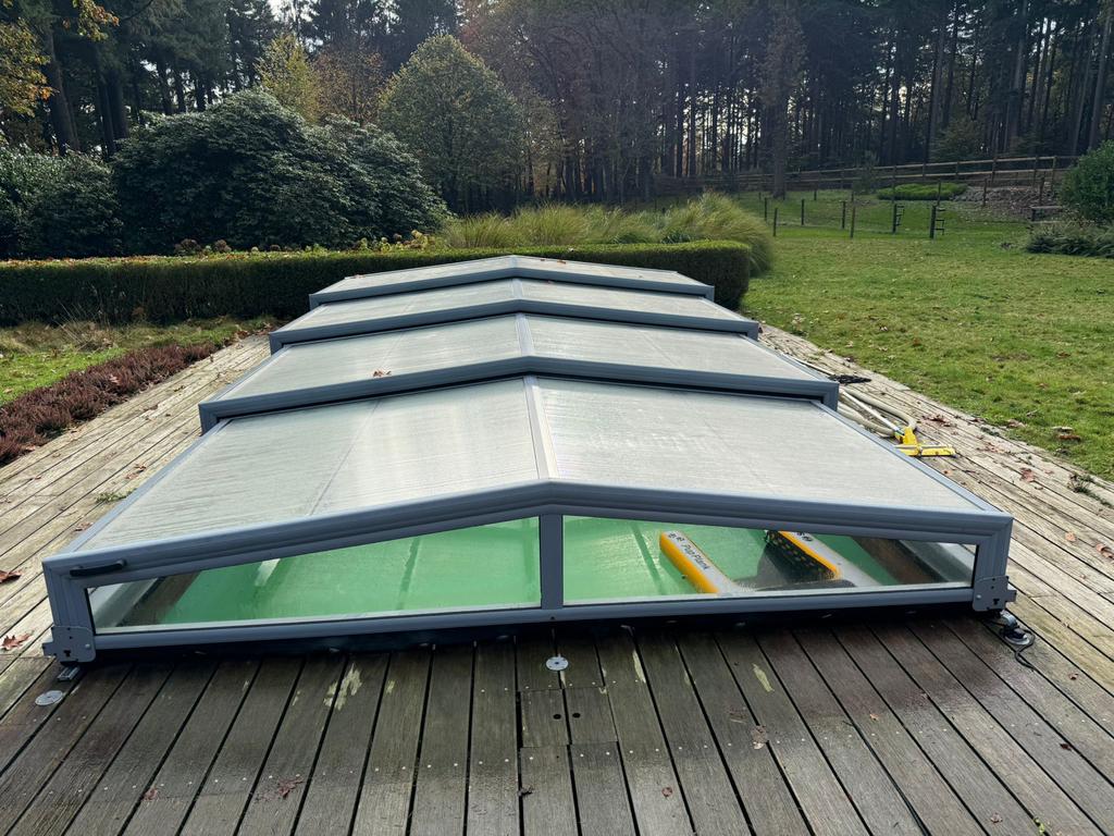 Zwembadoverkapping 8 bij 3.5 meter, Gebruikt, Minder dan 80 cm, Overige typen, Ophalen of Verzenden