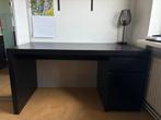 Zwartbruin Malm Bureau Ikea, Huis en Inrichting, Ophalen, Zwart, Gebruikt, IKEA