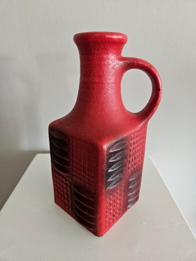 Vintage Carstens vaas – West Germany – rood – 7444-25, Antiek en Kunst, Antiek | Vazen, Ophalen of Verzenden