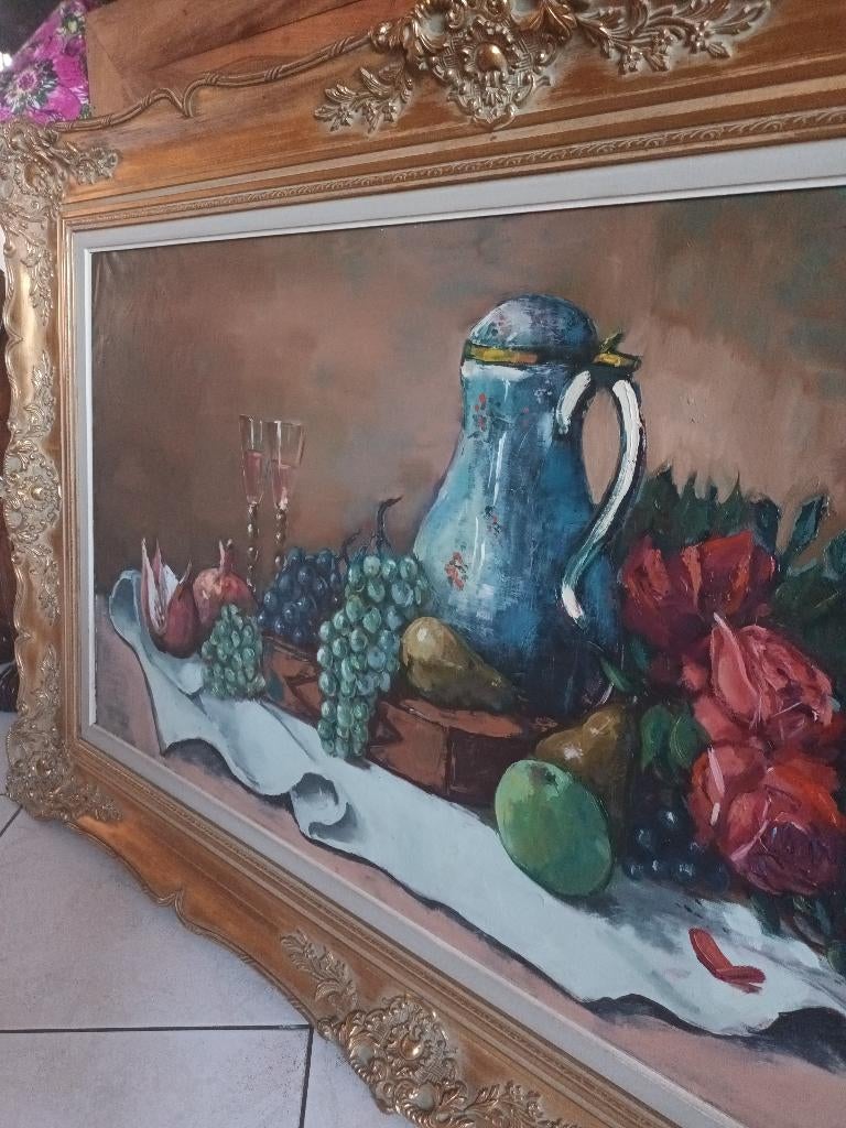 Schilderij ( stilleven) groot , barok, prachtig stuk., Antiek en Kunst, Ophalen