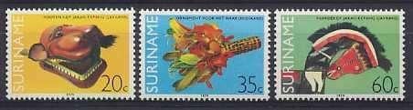 Suriname 180/2 postfris Kunstvoorwerpen 1979, Ophalen of Verzenden, Postfris