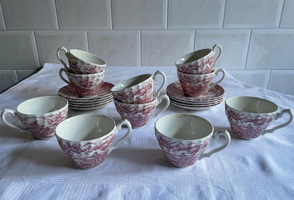 Engels theeservies The Hunter by Myott, Gebruikt, Overige typen, Ophalen of Verzenden, Overige stijlen