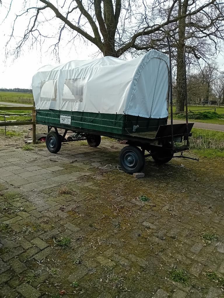 te koop 2 huifkarren, Caravans en Kamperen, Overige Caravans en Kamperen, Gebruikt, Ophalen