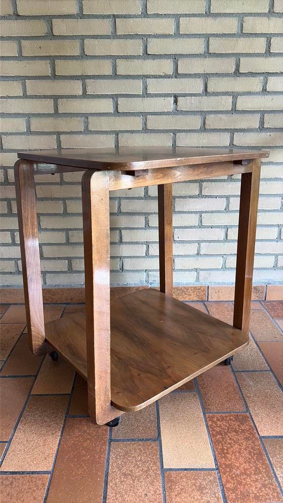 Vintage Art Deco engelse pallissander trolley bijzettafel, Antiek en Kunst, Antiek | Meubels | Tafels, Ophalen