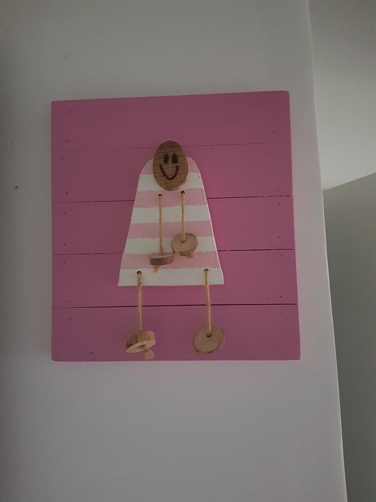 leuk schilderij voor op een meisjeskamer, Ophalen of Verzenden, Zo goed als nieuw, Wanddecoratie