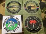 4 x Stickers, Verzamelen, Militaria | Algemeen, Ophalen of Verzenden, Landmacht, Nederland, Embleem of Badge