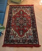 Vintage smyrna vloerkleed/tafelkleed, Gebruikt, 100 tot 150 cm, 200 cm of meer, Vintage retro midcentury