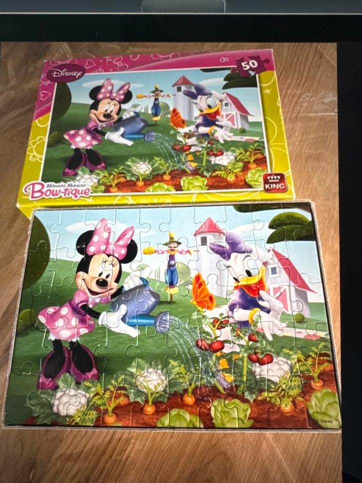 Minnie Mouse Bow-tique puzzel 50 stukjes, Kinderen en Baby's, Speelgoed | Kinderpuzzels, Gebruikt, 4 tot 6 jaar, 10 tot 50 stukjes