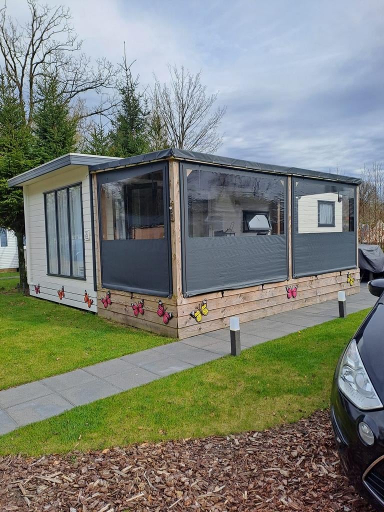 Chalet op Camping 't Hout met behoud van plek, Caravans en Kamperen, Stacaravans, Ophalen