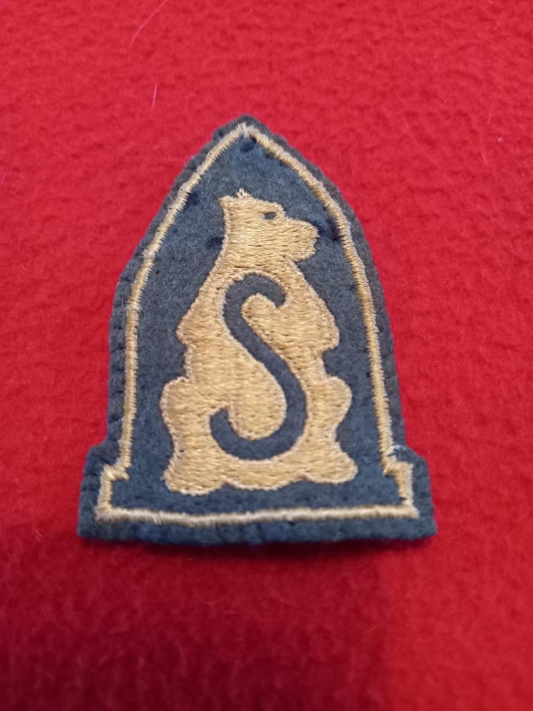 WO1 WOI WW1 WWI : US Arm-Badge AEF SIBERIA POLAR BEAR, Ophalen, Landmacht, Amerika, Embleem of Badge