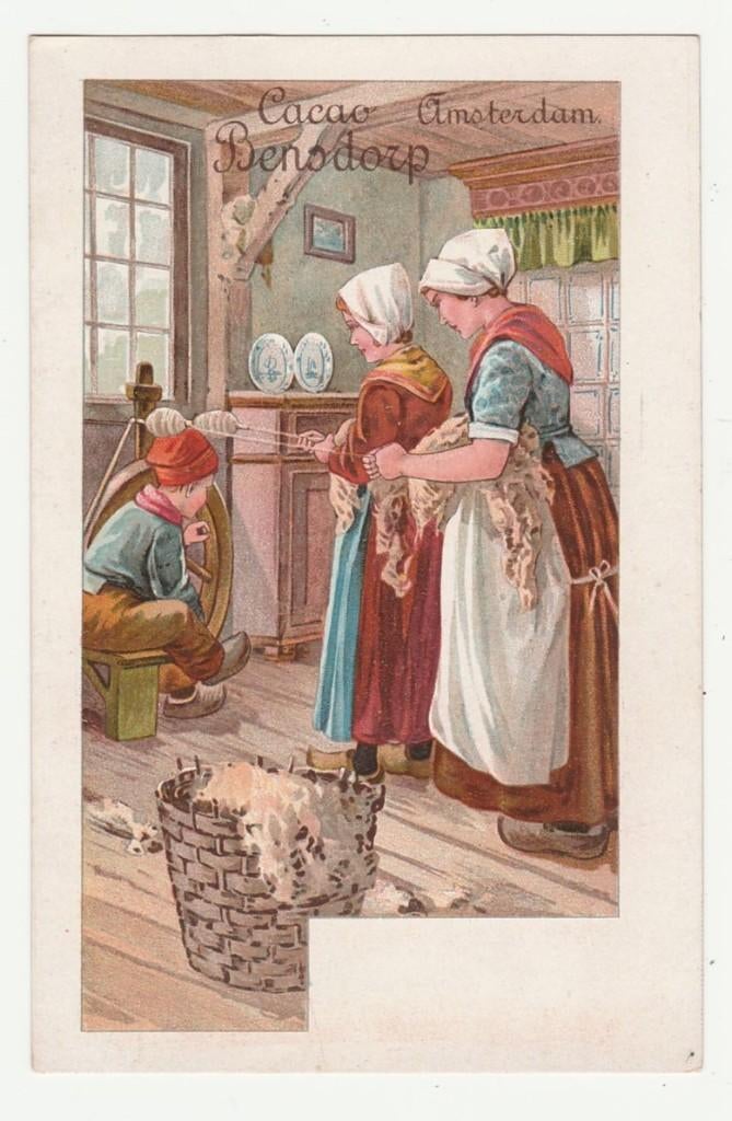 Reclame.  Cacao Bensdorp.  Amsterdam.  Spinnenwiel., Verzenden, Voor 1920, Ongelopen, Overige thema's