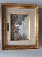 Schilderij K.F. Bombled: Paarden in Landschap (44x35 cm), Ophalen of Verzenden