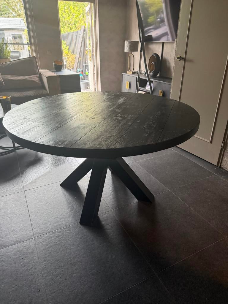 Ronde eettafel Richmond 140 cm doorsnee, Huis en Inrichting, Tafels | Eettafels, Gebruikt, 100 tot 150 cm, Rond, Ophalen of Verzenden