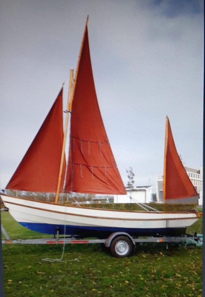 Drascombe Lugger zeilboot met buitenboordmotor en trailer., Ophalen, Overige typen, Zo goed als nieuw, 3 tot 6 meter