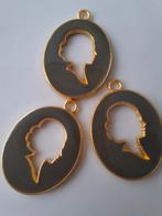 3 stuks bedels hangers metaal goud grijs vrouw, Overige merken, Overige materialen, -, -