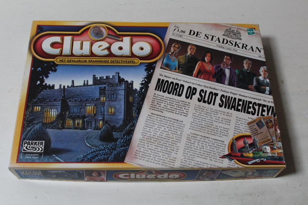 cluedo moord op slot swaenesteyn, Hobby en Vrije tijd, Gezelschapsspellen | Bordspellen, Gebruikt, Een of twee spelers, Drie of vier spelers